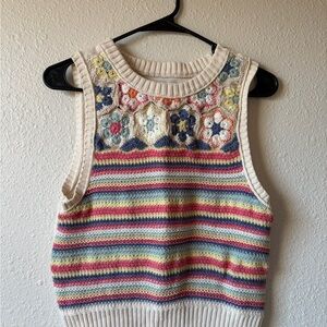 American Eagle Outfitters Cream Knit Sweater